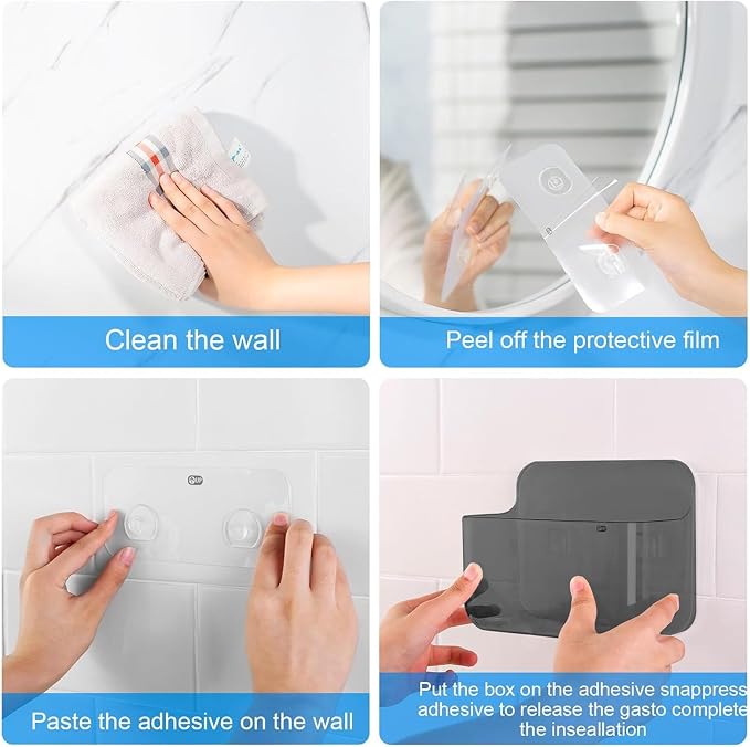 CGBE 2 Packs Cabinet Door Organizer, Acrylic Adhesive Shelf Wall Mounted Storage - Image 7