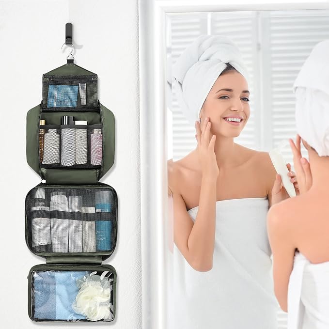 Maliton Toiletry Bag for Men & Women Large Toiletry Bags for Traveling Hanging - Image 8