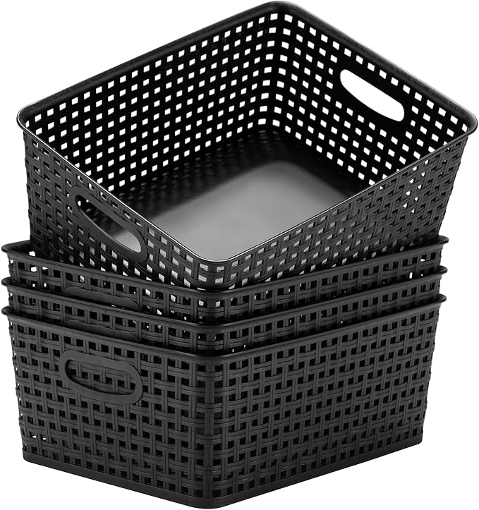 Plastic Storage Baskets for Organizing by Eslite
