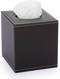 Sumnacon Square Leather Tissue Box Cover by Sumnacon
