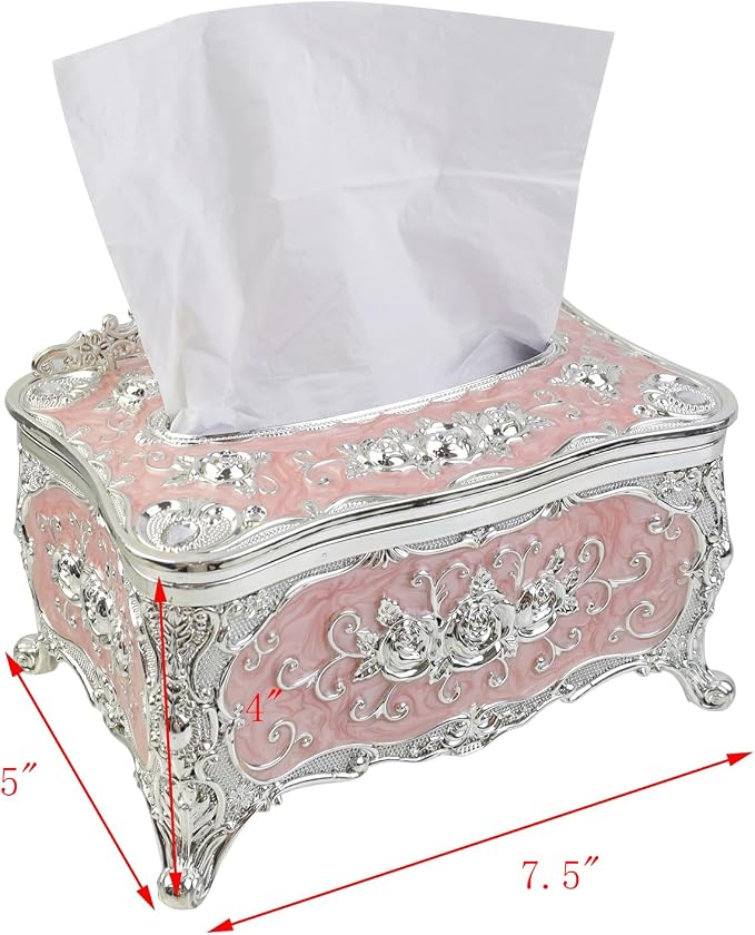 Geesatis Tissue Box Cover, Rectangle Tissue Box Holder, Rectangular Napkin - Image 2