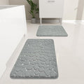 YIHOUSE Bathroom Rugs Mat Set 2 Piece Light Grey, Memory Foam Bath Mats Sets by YIHOUSE