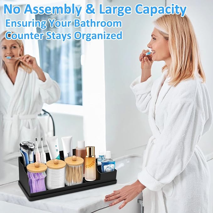 Bathroom Counter Organizer, Toothbrush and Toothpaste Holder - Image 2