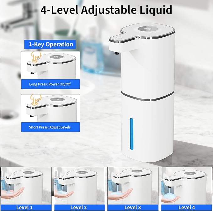 Automatic Liquid Soap Dispenser, Touchless Rechargeable Hand Soap Dispenser - Image 3