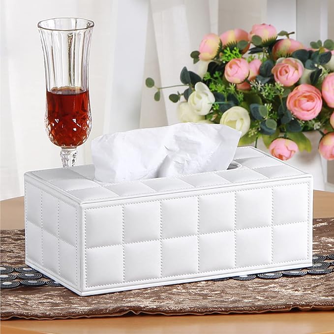 High-end Fashion Pu Leather Tissue Box Holder Cover Rectangular, Napkin Facial - Image 4