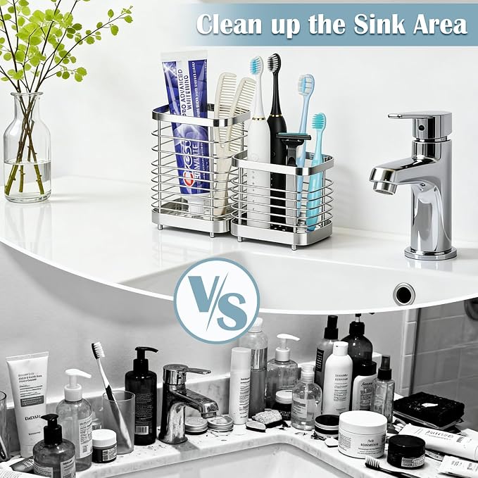 MYITYARD Toothbrush Holder for Bathroom, Stainless Steel Ventilated Electric - Image 4
