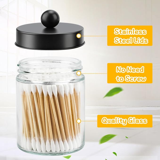4 Pack Glass Apothecary Jars - Image 5