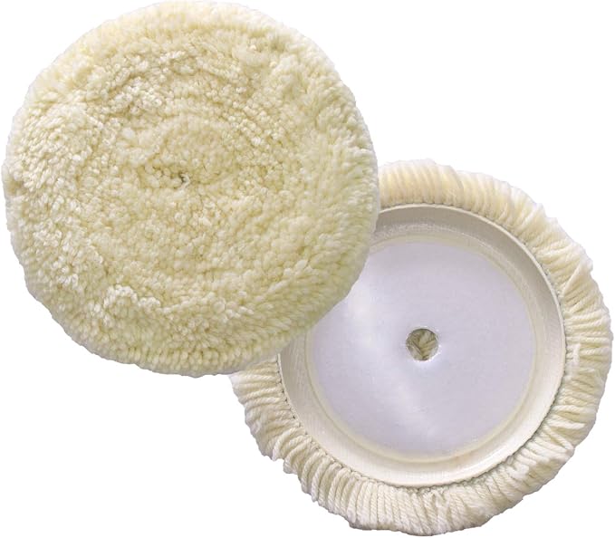 7" Wool Buffing Pad Kit 2PCS 100% Polishing Wool Pads Kit Low Linting Wool Pad - Image 6