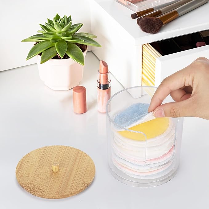 Tbestmax Plastic Cotton Round Holder and Dispenser - Image 6
