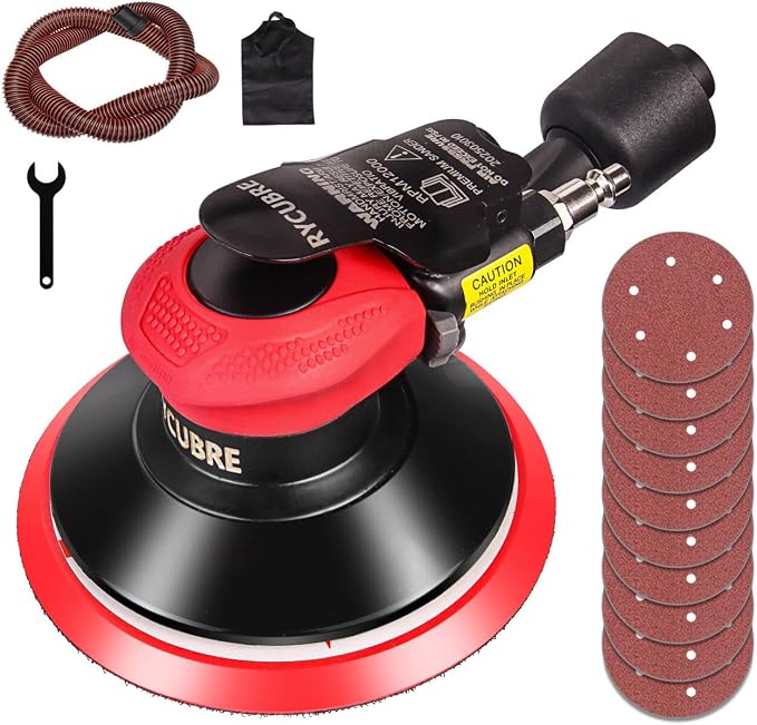 Air Sander with vacuum – 6 Inch DA Palm Sander by Unknown