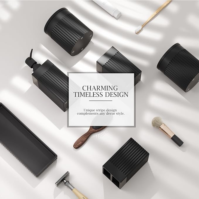 6-Piece Black Bathroom Set - Image 7