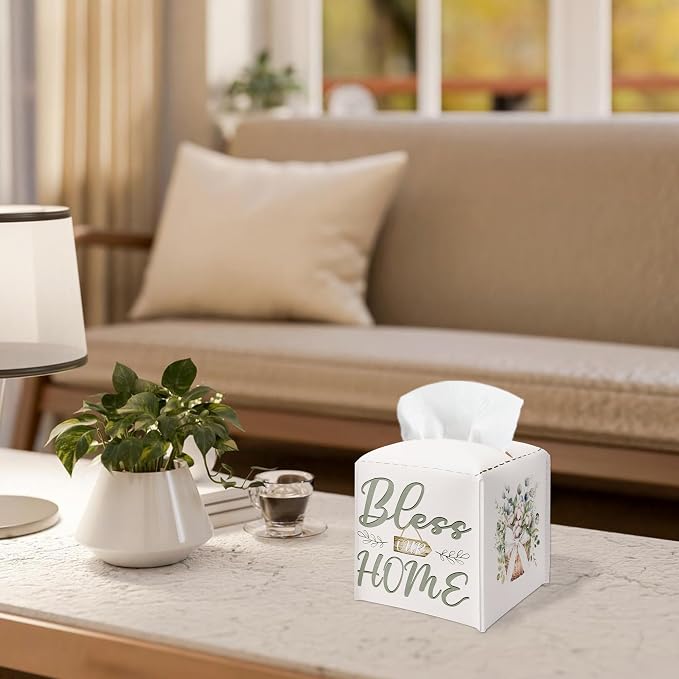 Bless Home & Flowers Bow Design Tissue Box Cover - Image 4