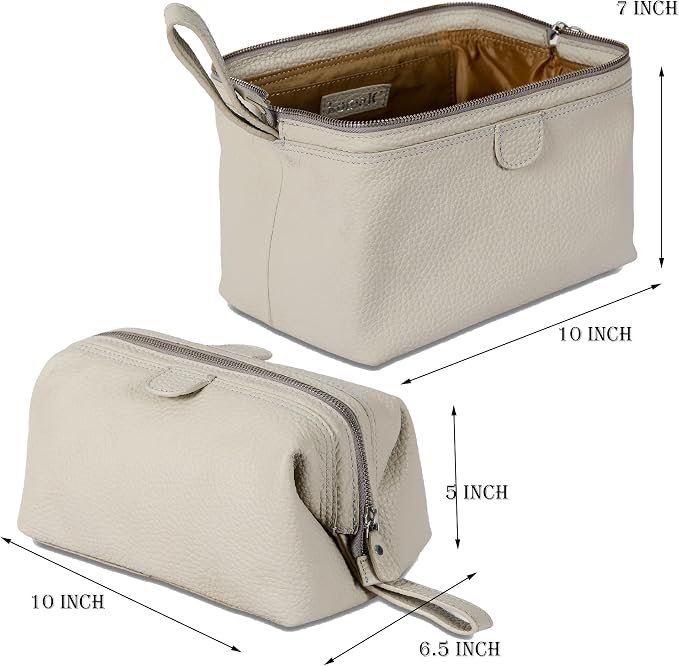 KomalC Premium Buffalo Leather Toiletry Bag - Image 2