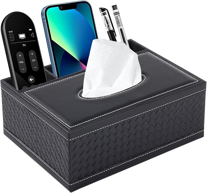 PU Leather Rectangular Tissue Box Cover by RHCSZ