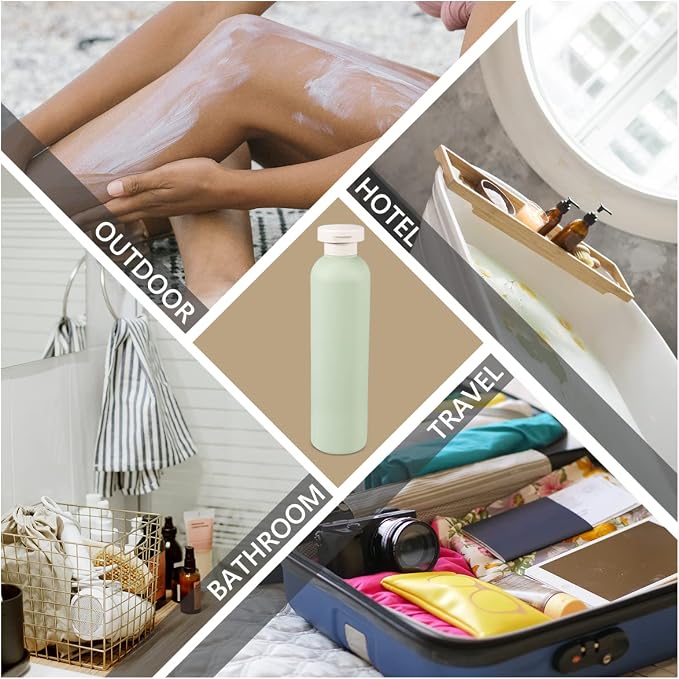 ASEVAT 8.8 oz Travel Refillable Shampoo Bottles, Plastic Empty Plastic Squeeze - Image 7