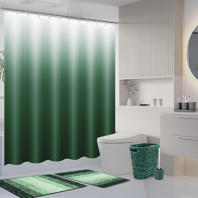 Dark Green Bathroom Accessories Set - Image 2