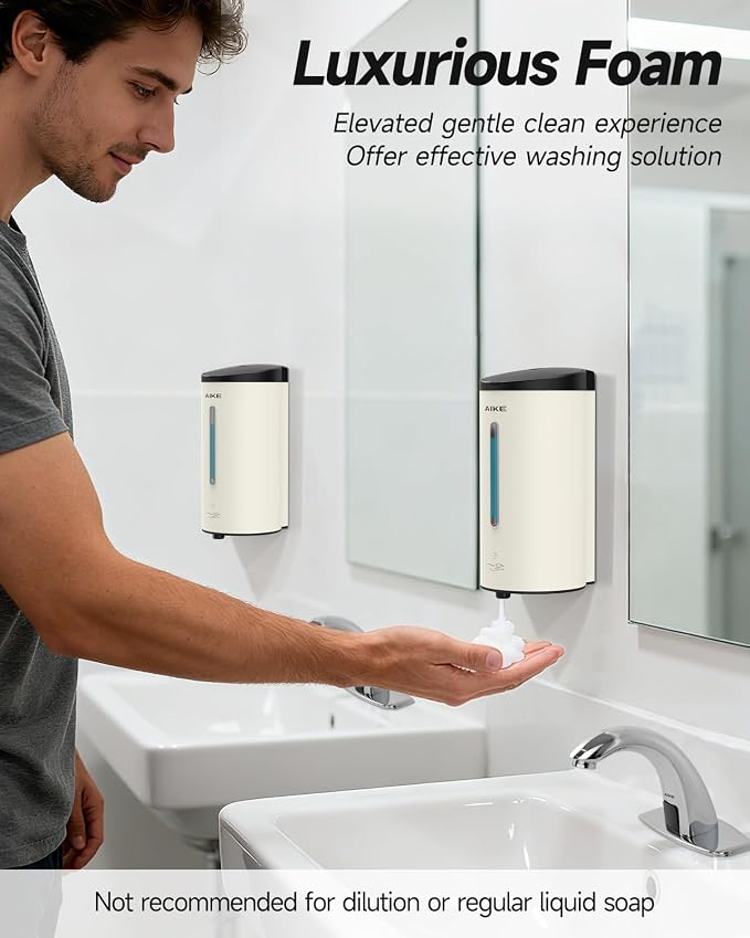 AIKE Wall Mount Automatic Foam Soap Dispenser 25 OZ Commercial Large Capacity - Image 2