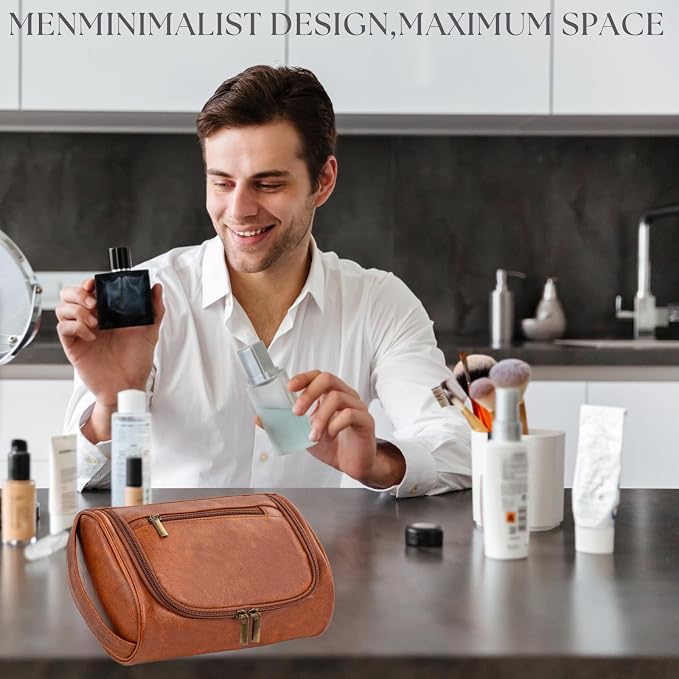 Mens Toiletry Bag, Compact Dopp Kit - Image 5