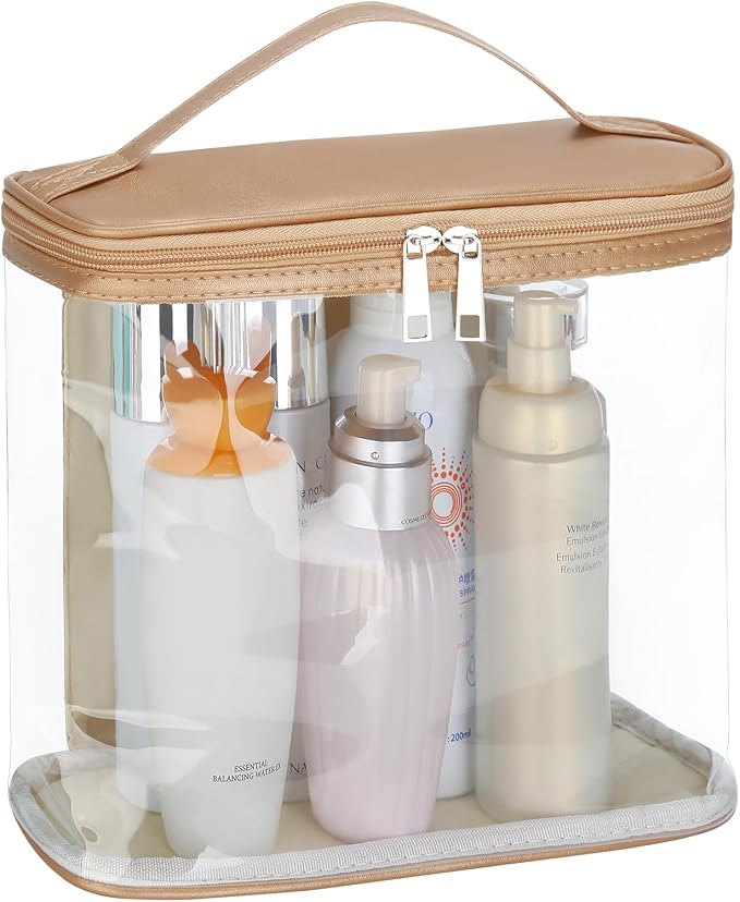HAOGUAGUA Heavy Duty Leak Proof Clear Travel Bags by HAOGUAGUA