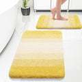 OLANLY Bathroom Rug Set 2 Piece, Soft Absorbent Microfiber Bath Rug Set by OLANLY