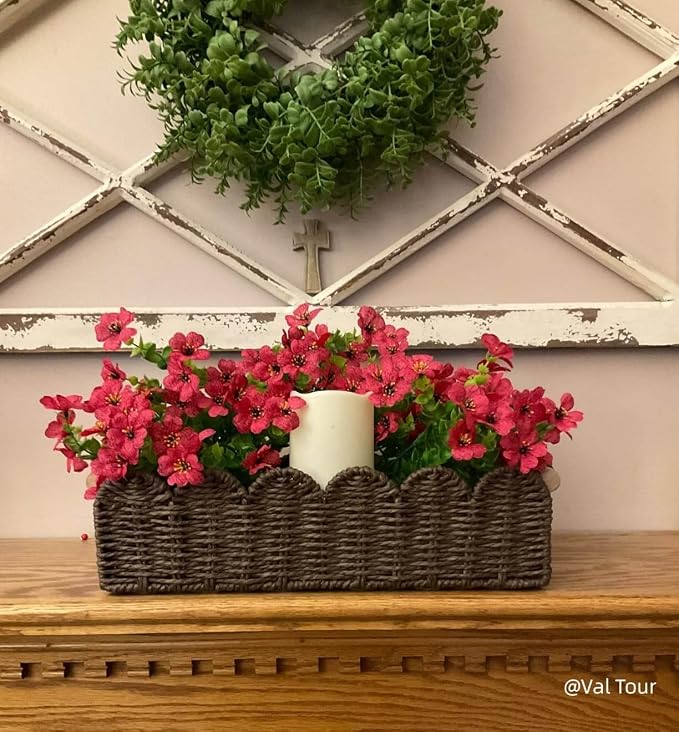 CubesLand Toilet Paper Storage Organizer Basket, Scalloped Decorative Baskets - Image 4