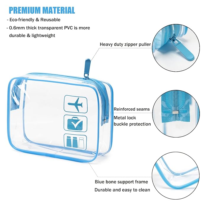 MODENGKONGJIAN TSA Approved Toiletry Bag, Carry on Airport Airline Compliant Bag - Image 2