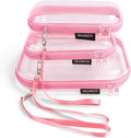 3 PCS Clear Hard Shell Zipper Case by Unknown