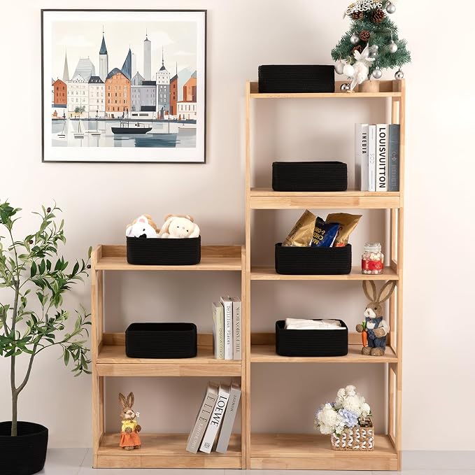 6 Pack Storage Baskets for Shelves, Small Baskets for Shelves, Cute Decorative - Image 2