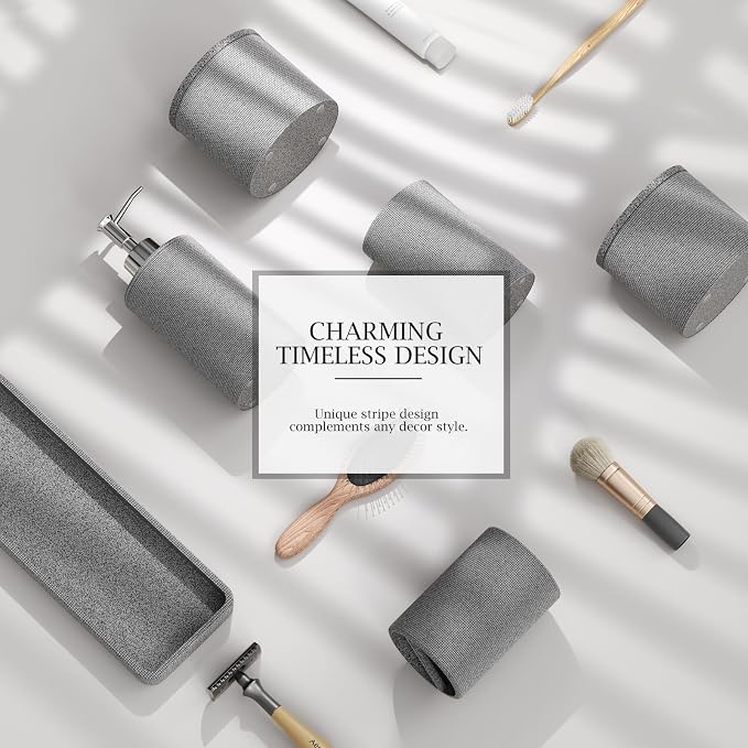 6-Piece Grey Bathroom Set - Image 7