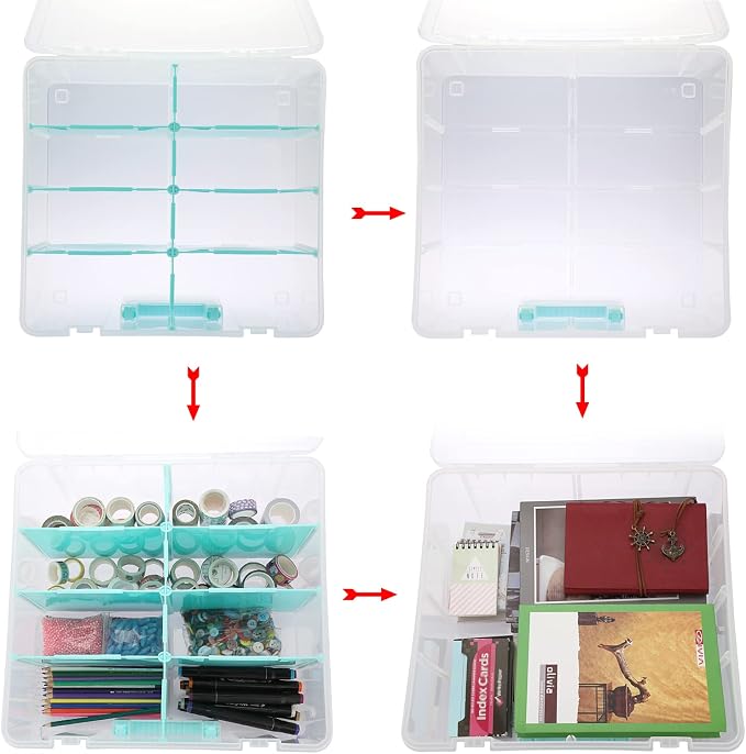 BTSKY Clear Plastic Dividing Storage Box - Image 3