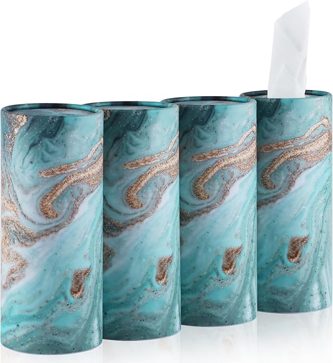 SINGARO Car Tissue Holder, 4 Pack Car Cup Holder Facial Tissues by SINGARO