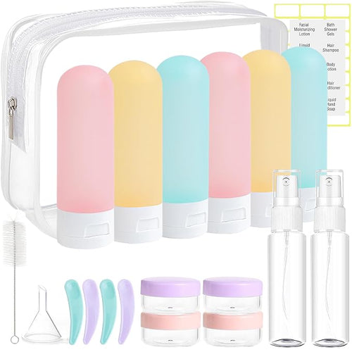 20 Pack Travel Bottles Set for Toiletries TSA Approved, Leak Proof Travel Size by DEWSENSI