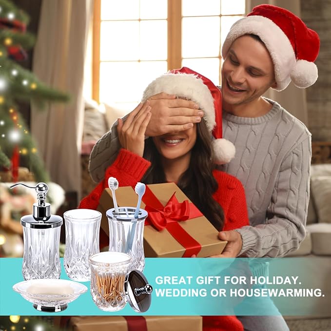 Bathroom Accessories Set, Complete Lotion Soap Dispenser, Toothbrush Holder - Image 7