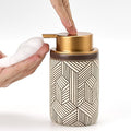 Brown Foaming Soap Dispenser, Ceramic Foam Soap Dispenser by GIRLUFO