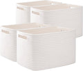 OIAHOMY 4 Pack Storage Baskets for Organizing, Cube Storage Bins for Shelves by MasterofSpaceOptimization