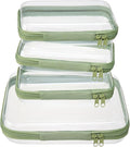 4 pcs Clear Zipper Pouches, Hard Shell Zipper Case, Toiletry Bag by WELPIRT