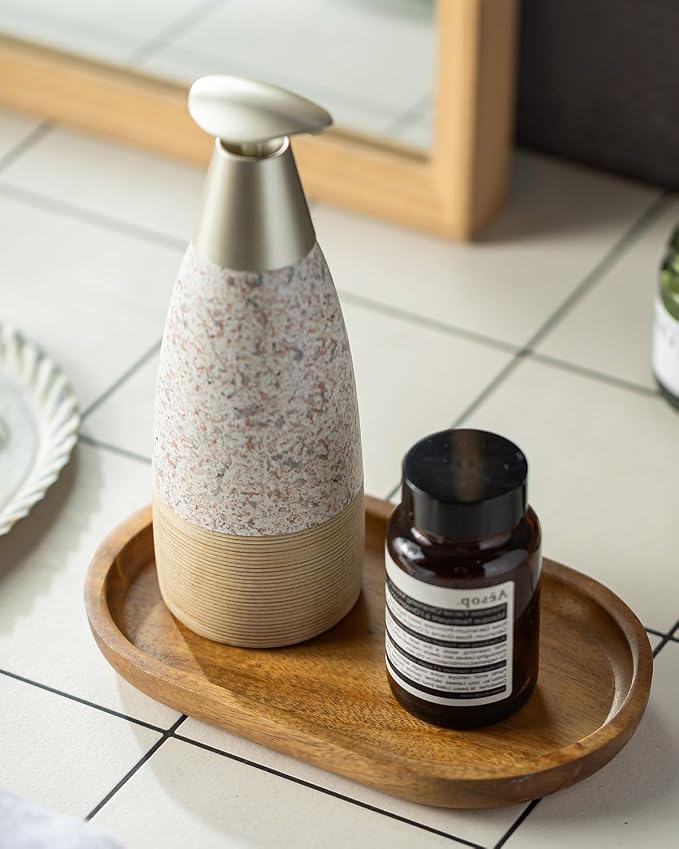 Soap Dispenser Set for Shower, Ceramic Refillable Soap Bottle for Shampoo - Image 6