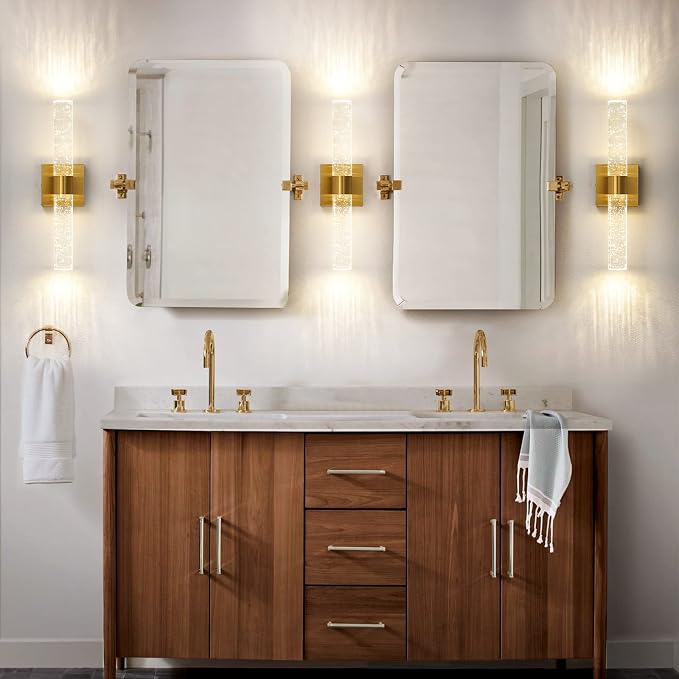 Gold Wall Sconces Set of Two - Image 5
