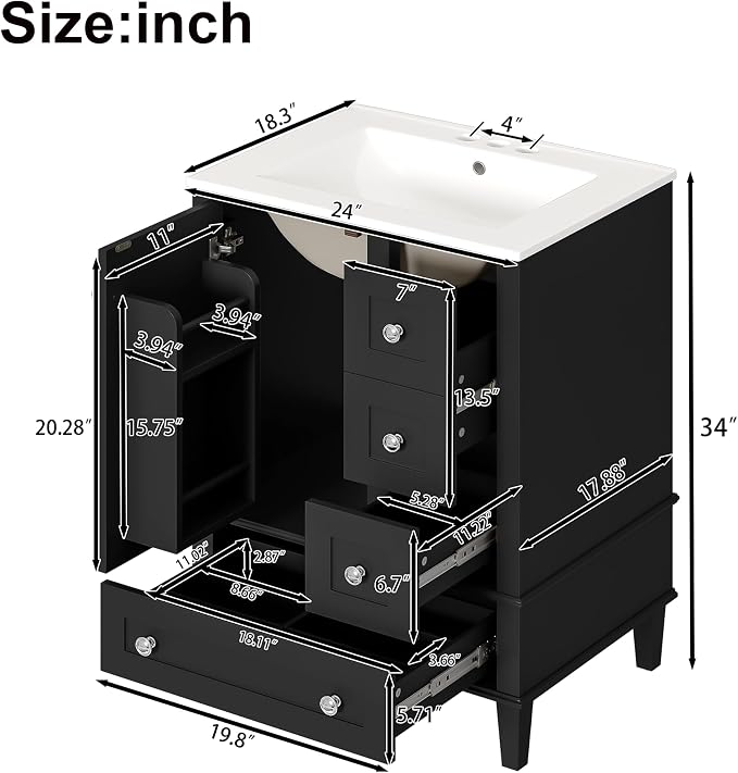 Bellemave 24" Bathroom Vanity - Image 2