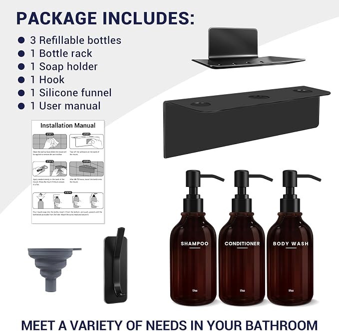 KLL Shampoo and Conditioner Dispenser - Image 9
