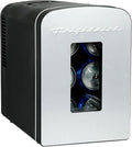 Frigidaire Portable 9-Can Mini Cooler Fridge, Brushed Stainless Rugged by Frigidaire