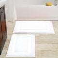 SHACOS White Bathroom Rugs Sets of 2 Pieces 32x20 inch, Super Soft Fluffy Bath by SHACOS