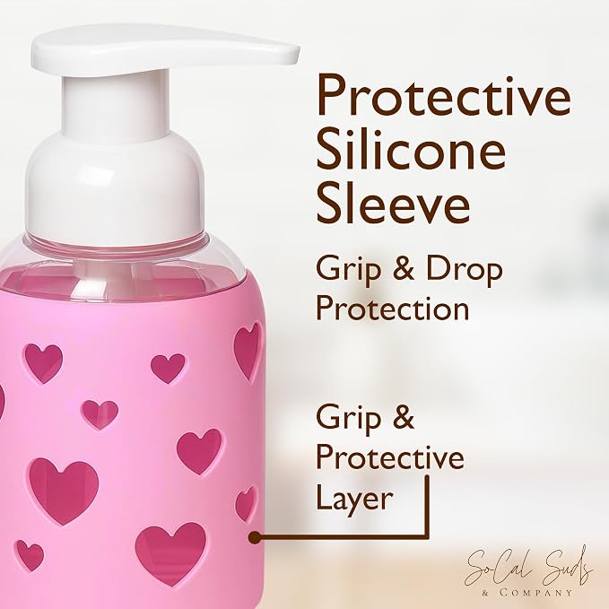 SoCal Suds & Company Foaming Hand Soap Dispenser Glass, Liquid Soap Pump - Image 4