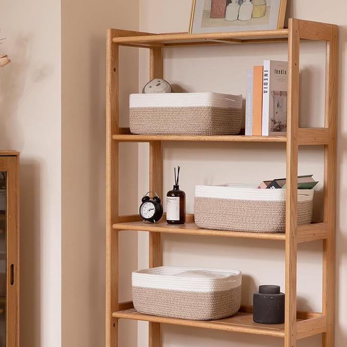 Storage Baskets for Organizing 3 Pack, Woven Baskets for Shelves, Closet - Image 4