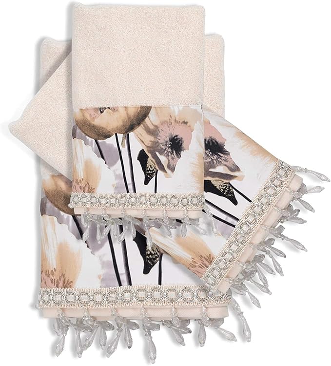 Zahari Home Poppy Fields Modern Bathroom Towel Set by ZahariHome