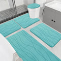 YIHOUSE Memory Foam Bathroom Rug Sets 5 Piece, Ultra Absorbent Bath Mat by YIHOUSE