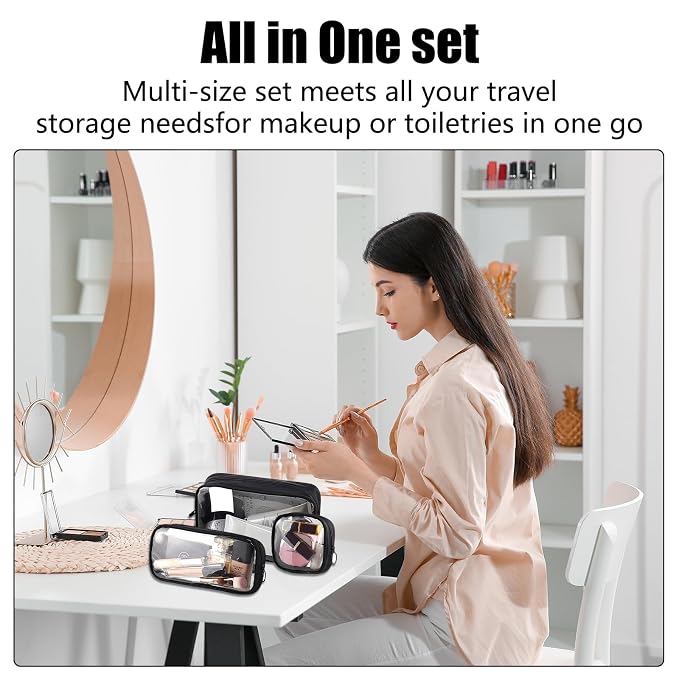 Clear TSA Approved Toiletry Bag Set - Image 7