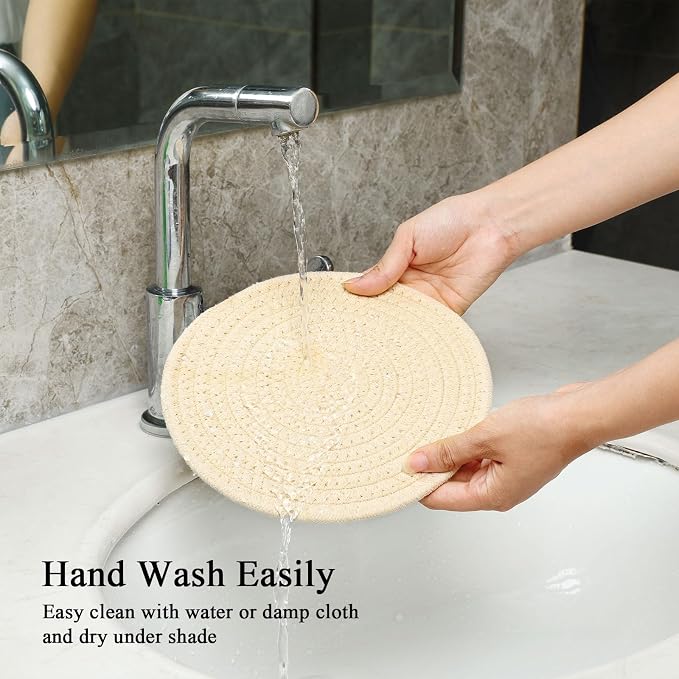 SHACOS 8 Inches Trivets for Hot Dishes, Pot Holders for Hot Pots and Pans - Image 5