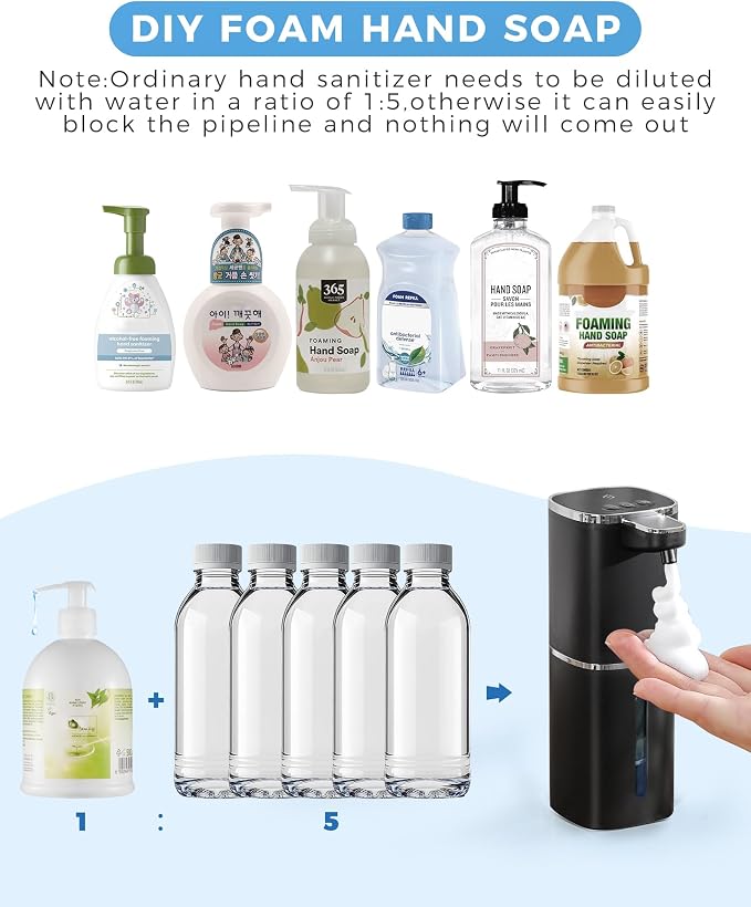 Automatic Foaming Soap Dispenser Touchless, USB Rechargeable Smart Hand Soap - Image 4