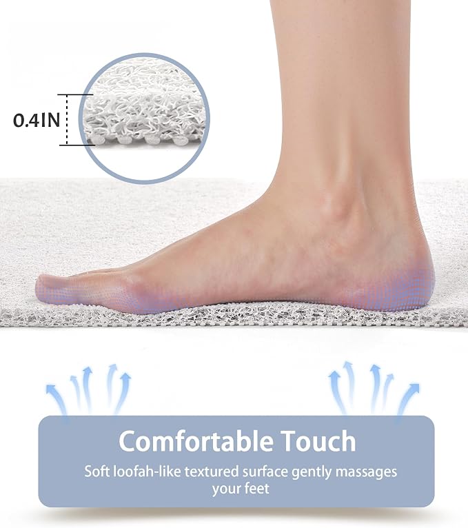 Mecko Loofah Bath Mat for Tub - Image 4